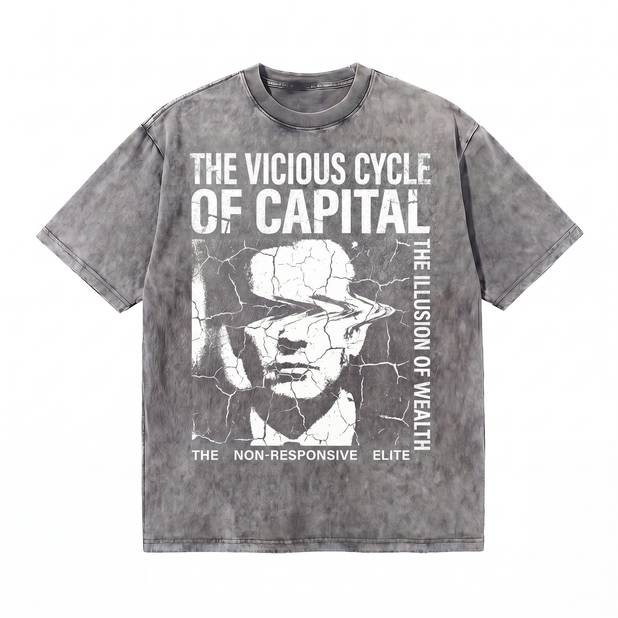 Lawless Row The Vicious Cycle of Capital Tee | Anti-Capitalist Washed Cotton Streetwear