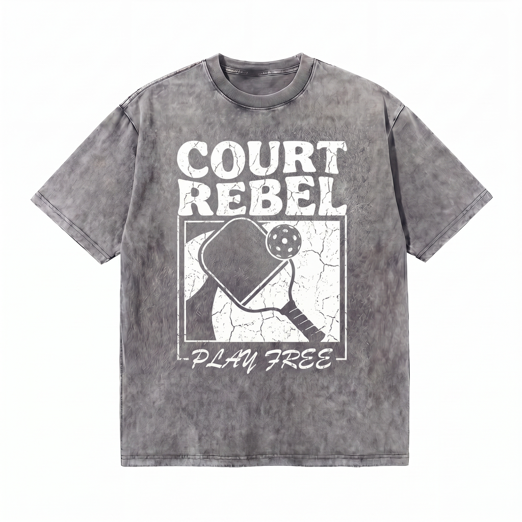 Lawless Row Court Rebel Tee | Pickleball Washed Cotton Streetwear