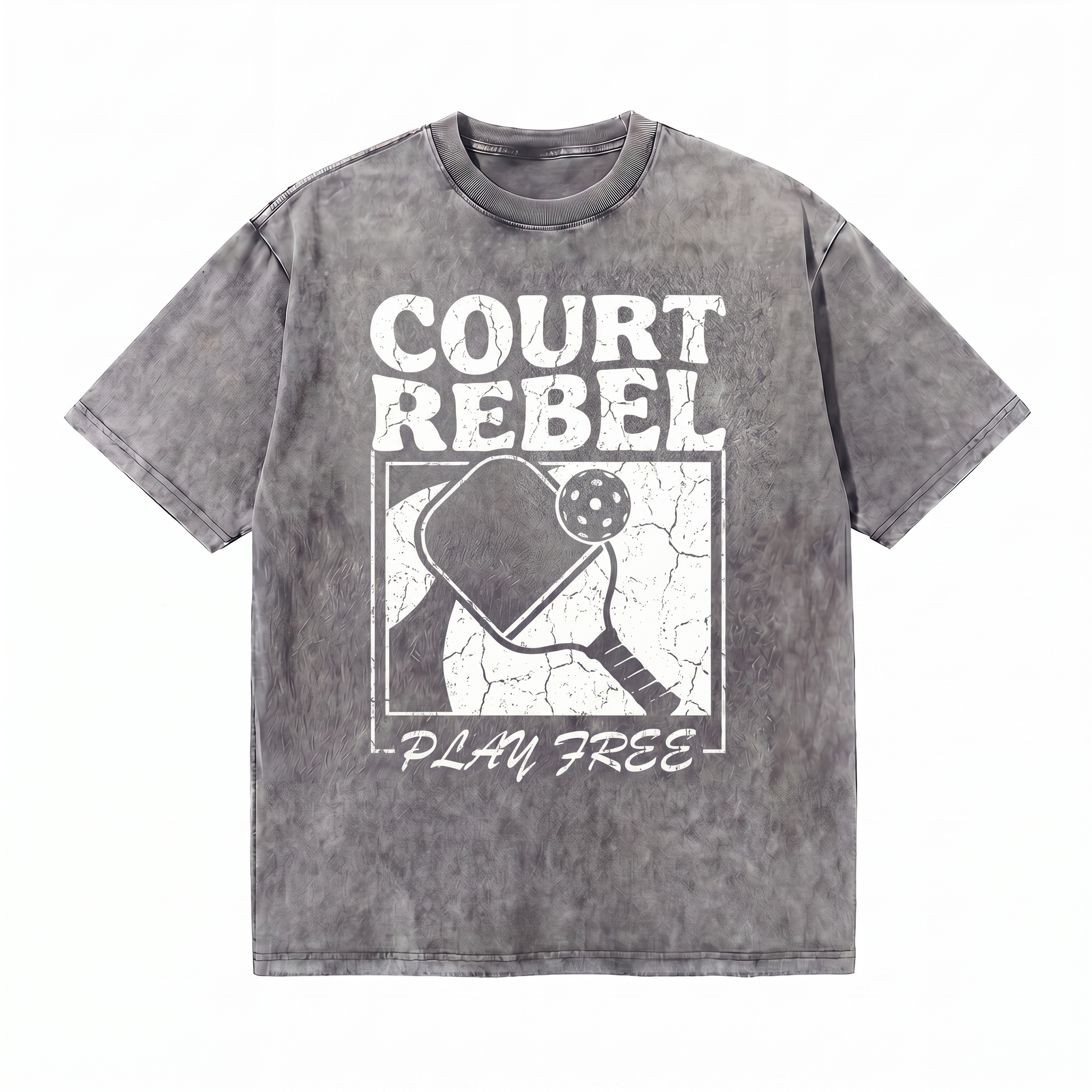 Lawless Row Court Rebel Tee | Pickleball Washed Cotton Streetwear