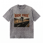 Lawless Row Ride Free Tee | Vintage Cycling Washed Cotton Streetwear