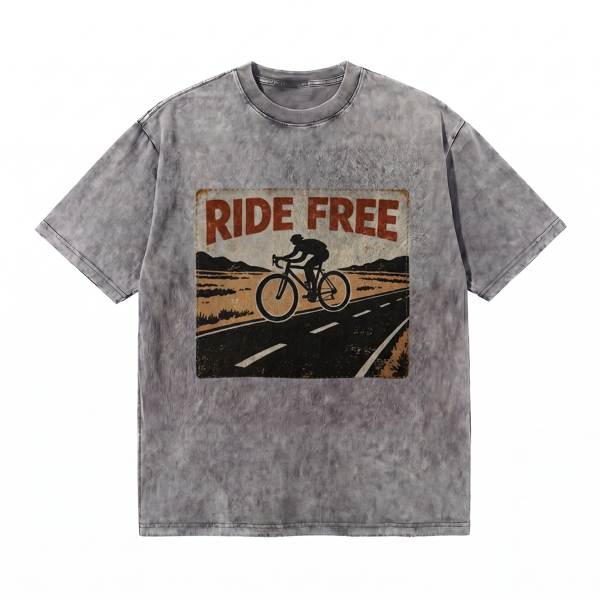 Lawless Row Ride Free Tee | Vintage Cycling Washed Cotton Streetwear