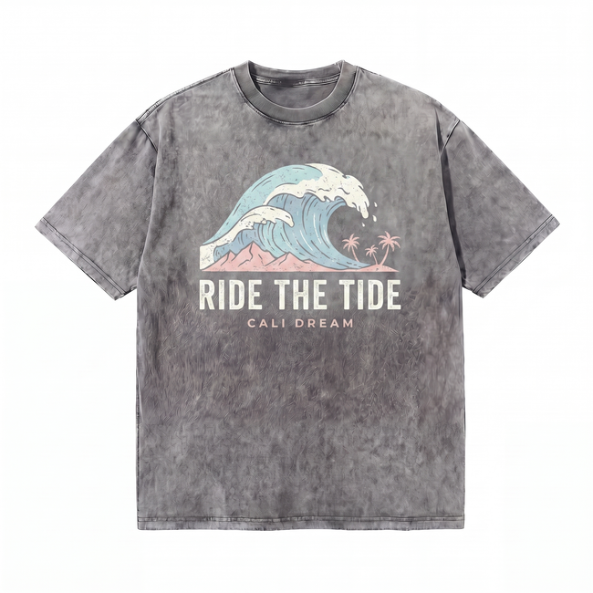 Lawless Row Ride The Tide Tee | Cali Dream Washed Cotton Streetwear Hover Image
