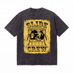 Lawless Row Slide Crew Tee | Vintage Skate Washed Cotton Streetwear