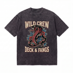Lawless Row Wild Crew Cobra Tee | Vintage Snake Washed Cotton Streetwear