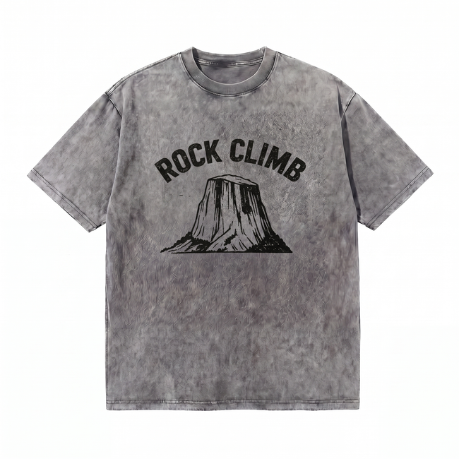 Lawless Row Rock Climb Tee | Vintage Outdoor Washed Cotton Streetwear Hover Image