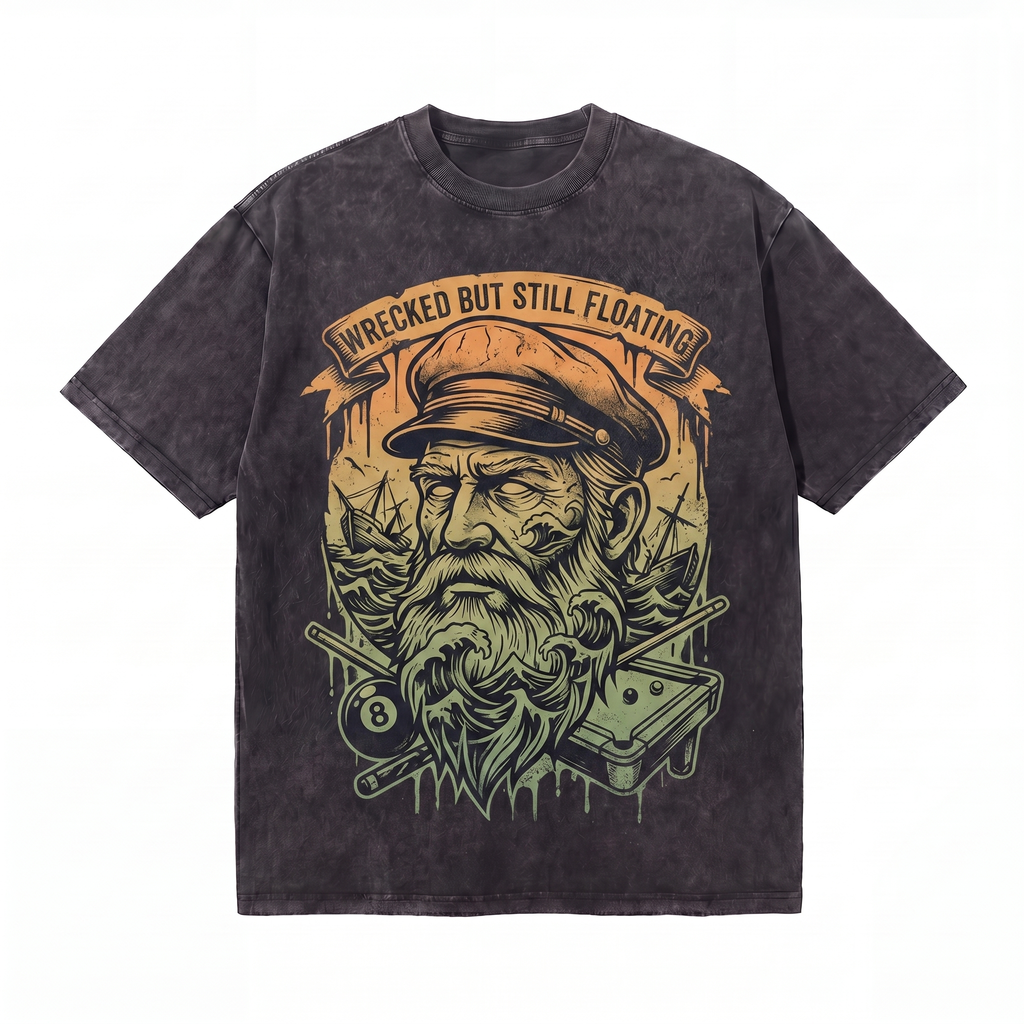 Lawless Row Wrecked But Still Floating Tee | Nautical Washed Cotton Streetwear