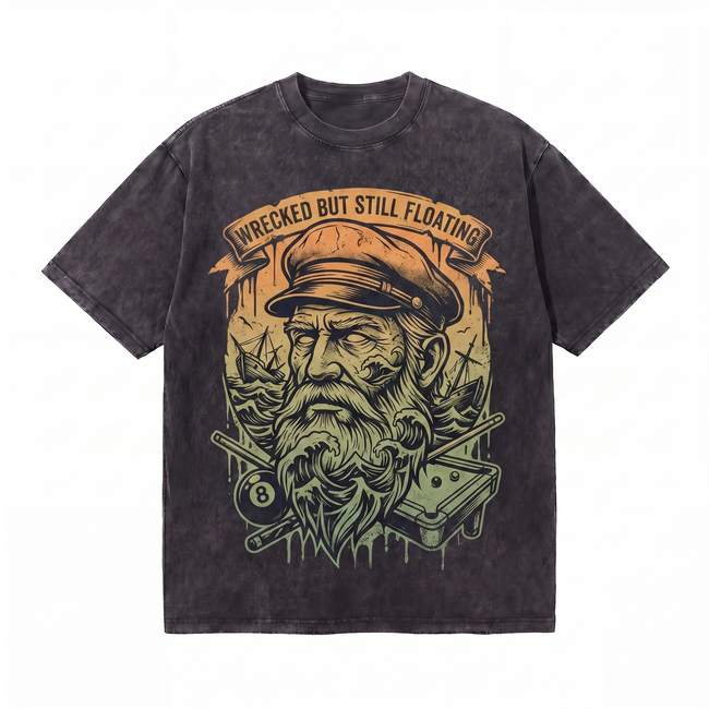 Lawless Row Wrecked But Still Floating Tee | Nautical Washed Cotton Streetwear Hover Image