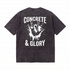 Lawless Row "Concrete & Glory" Oversized Tee | Washed Black Streetwear
