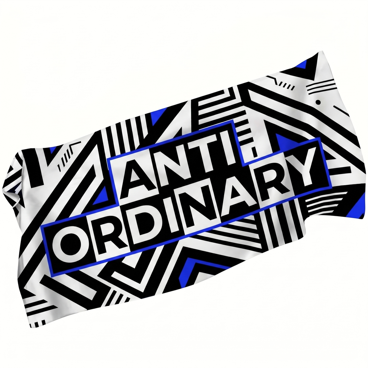 Lawless Row "Anti Ordinary" Geometric Beach Towel | Bold Blue Street Towel