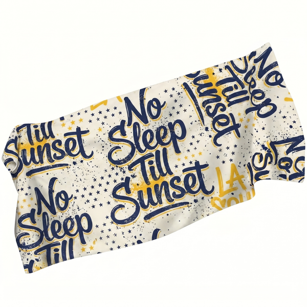 Lawless Row "No Sleep Till Sunset" Beach Towel | LA Soul Sunset Print Towel