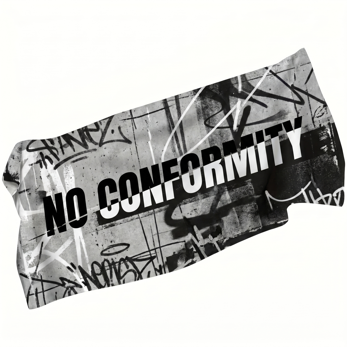 Lawless Row "No Conformity" Graffiti Beach Towel | Anti-Establishment Street Towel