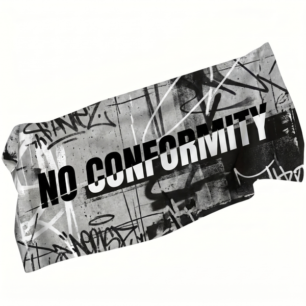 Lawless Row "No Conformity" Graffiti Beach Towel | Anti-Establishment Street Towel