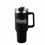 Lawless Row "Unruly" 40oz Tumbler | Matte Black Insulated Cup