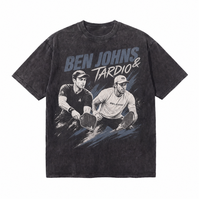 Lawless Row | Ben Johns & Tardio Pickleball Legends Oversized Washed Tee Hover Image