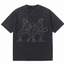 Lawless Row Pickleball Duo Minimal Line Art Oversized Washed Tee