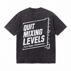 Lawless Row "Quit Mixing Levels" Pickleball Attitude Oversized Washed Tee
