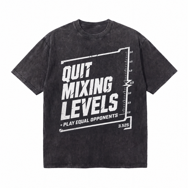 Lawless Row "Quit Mixing Levels" Pickleball Attitude Oversized Washed Tee Hover Image