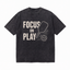 Lawless Row "Focus On Play" Pickleball Washed Black Oversized Tee