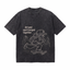 Lawless Row "Art & Sport" Cartoon Skate Washed Black Oversized Tee