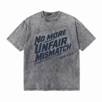 Lawless Row "No More Unfair Mismatch" Pickleball Attitude Washed Grey Oversized Tee