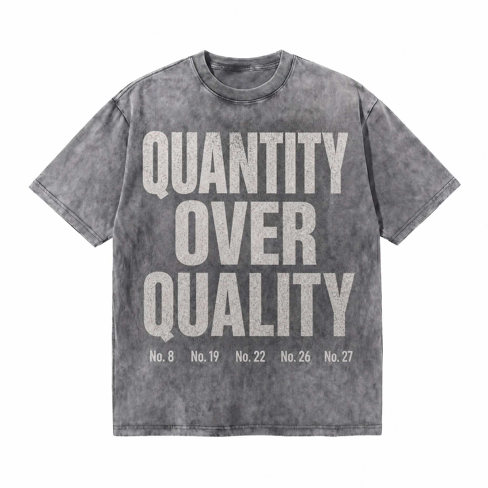 Vintage "Quantity Over Quality" Basketball Jersey Number Streetwear Tee