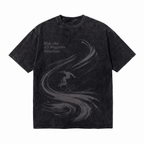 Lawless Row "Ride Out All Negative Emotions" Skate Washed Black Oversized Tee