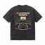 Lawless Row "Playground Hoops" City Skyline Pixel Washed Black Oversized Tee