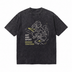 Lawless Row "Art & Sport Merged" Skate Washed Black Oversized Tee