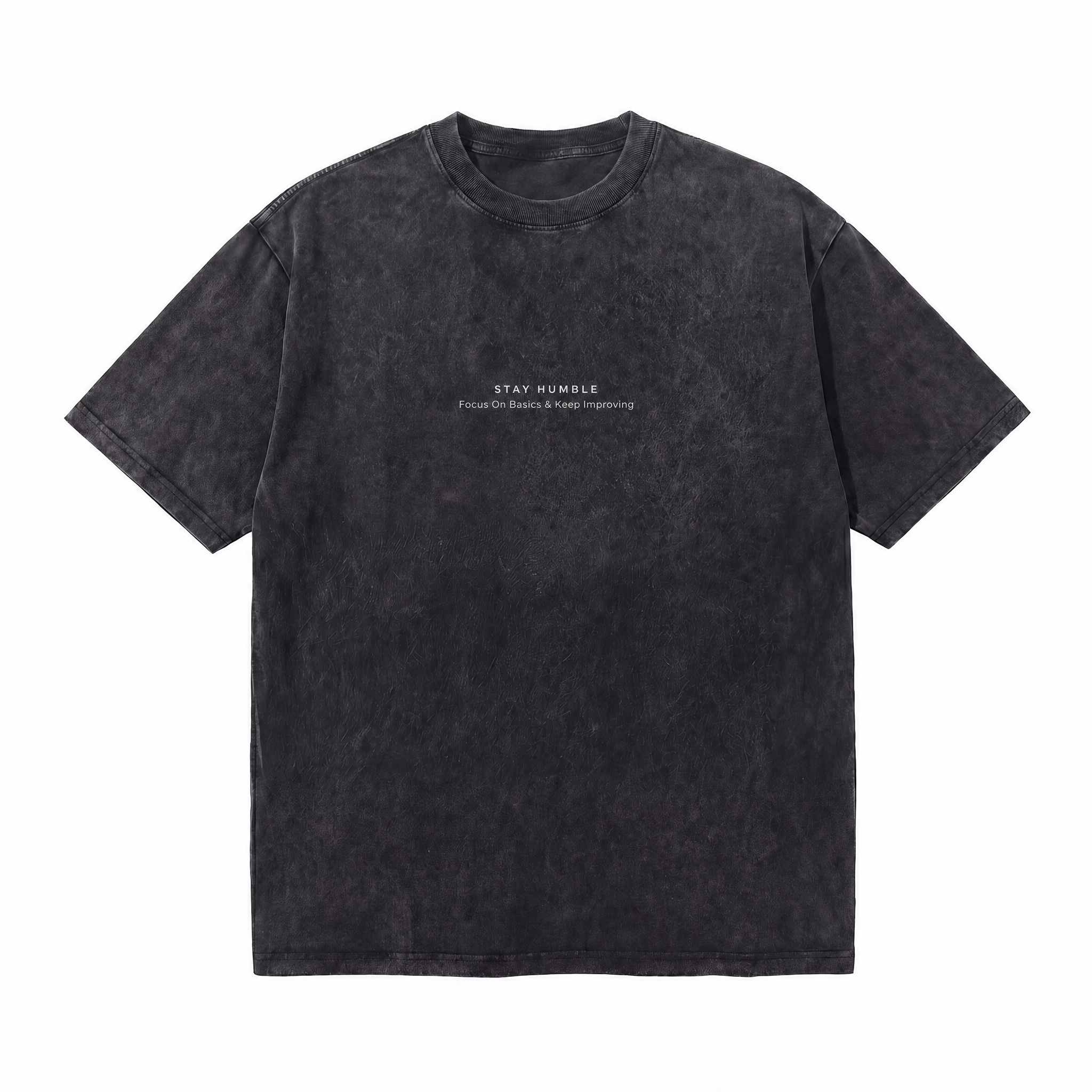 Lawless Row "Stay Humble" Minimal Washed Black Oversized Tee