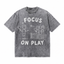 Lawless Row "Focus On Play" Pickleball Comic Washed Grey Oversized Tee