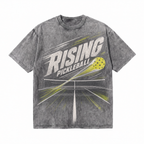 Lawless Row "Rising Pickleball" Retro Speed Washed Grey Oversized Tee