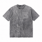 Lawless Row "Female Power On The Rock" Climbing Washed Grey Oversized Tee