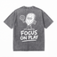 Lawless Row "Focus On Play" Pickleball Mascot Washed Grey Oversized Tee