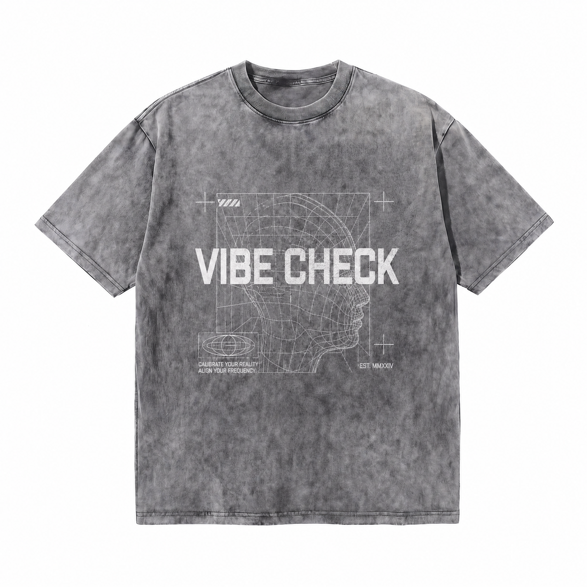 Vintage "Vibe Check" Cyber Techwear Streetwear Tee