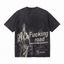 Lawless Row "Fucking Road" Middle Finger Washed Black Oversized Tee