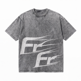 Lawless Row "FR Speed Logo" Washed Grey Oversized Tee