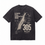 Lawless Row "5 Days Manhattan Ride" Cycling Washed Black Oversized Tee