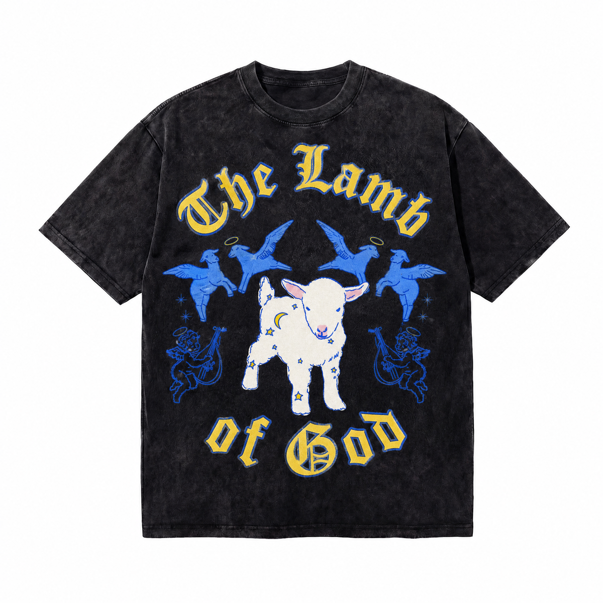 LAWLESSROW The Lamb Of God Tee  Vintage Washed Streetwear