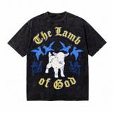 LAWLESSROW The Lamb Of God Tee  Vintage Washed Streetwear