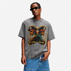 Lawless Row Ben Johns & Tardio Pirate Duo Washed Grey Oversized Tee
