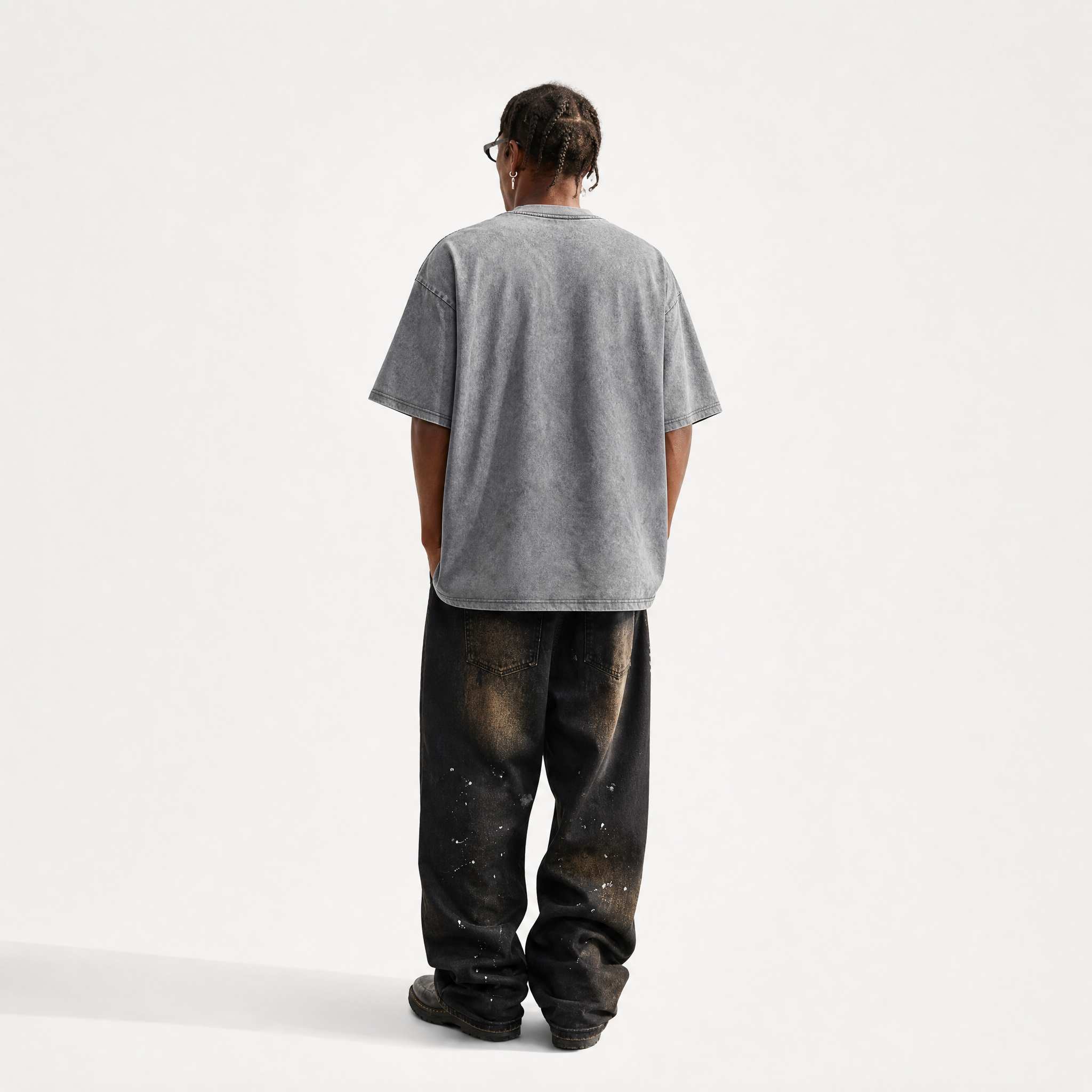 Lawless Row "Focus On Play" Pickleball Washed Grey Oversized Tee
