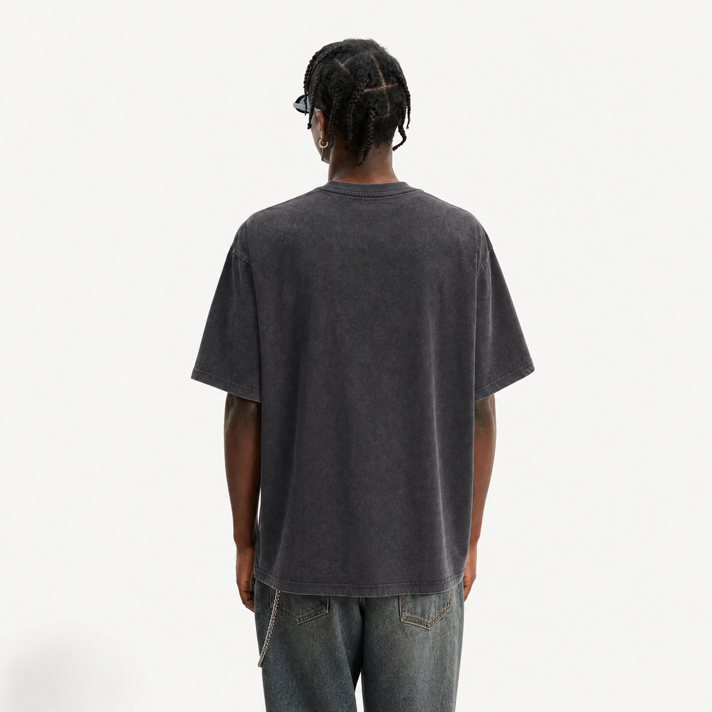 Lawless Row Pickleball Duo Minimal Line Art Oversized Washed Tee