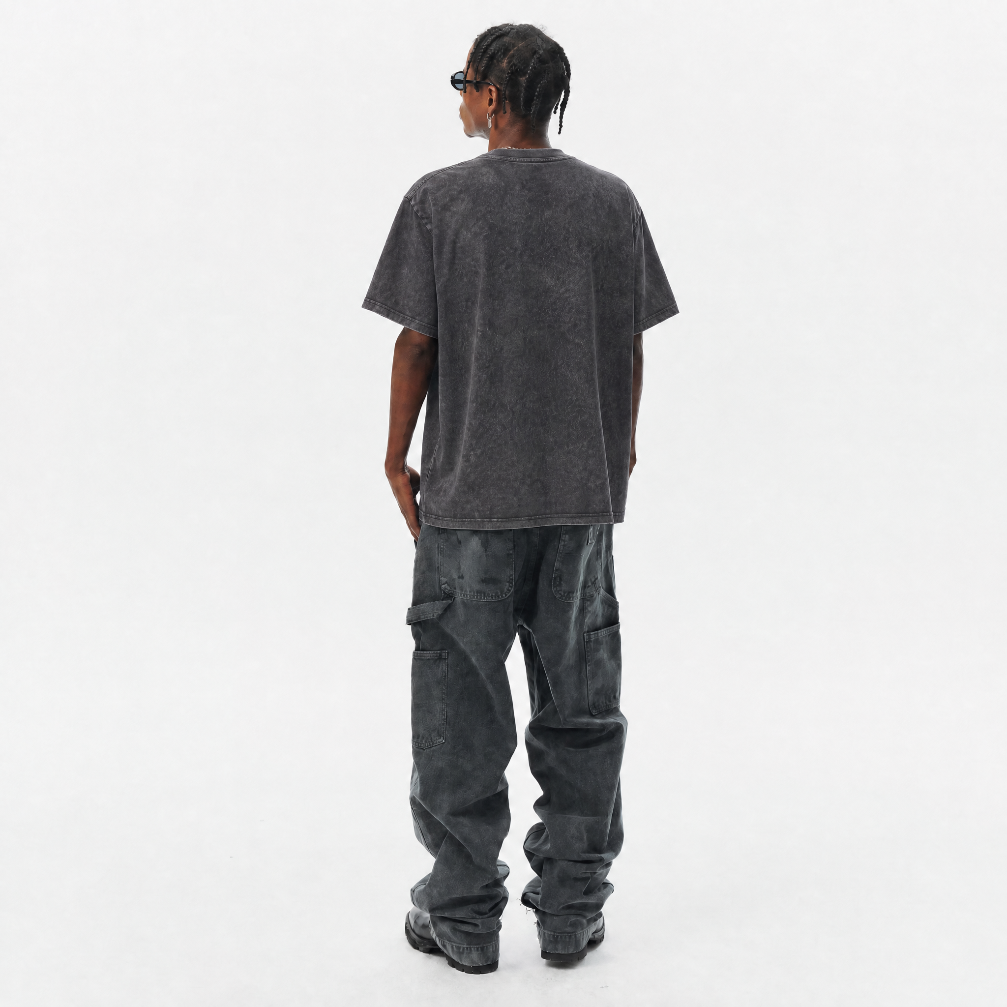 Lawless Row "Pass The Vibes" Creation of Adam Beer Washed Black Oversized Tee
