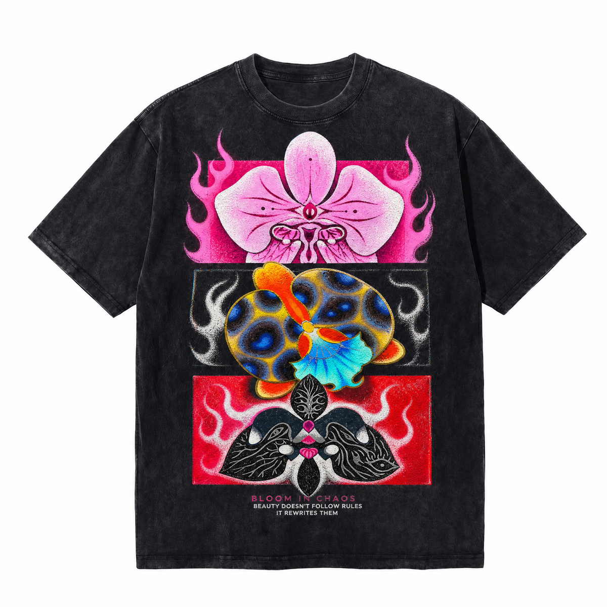 Lawless Row Bloom In Chaos Tee | Vintage Washed Streetwear