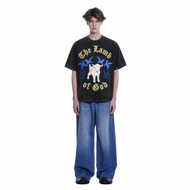 Lawless Row The Lamb Of God Tee | Vintage Washed Streetwear Main Image