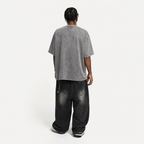 Lawless Row "Position Signal Awareness" Minimal Map Washed Grey Oversized Tee