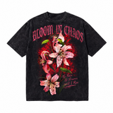 LAWLESSROW Bloom In Chaos Tee  Vintage Washed Streetwear
