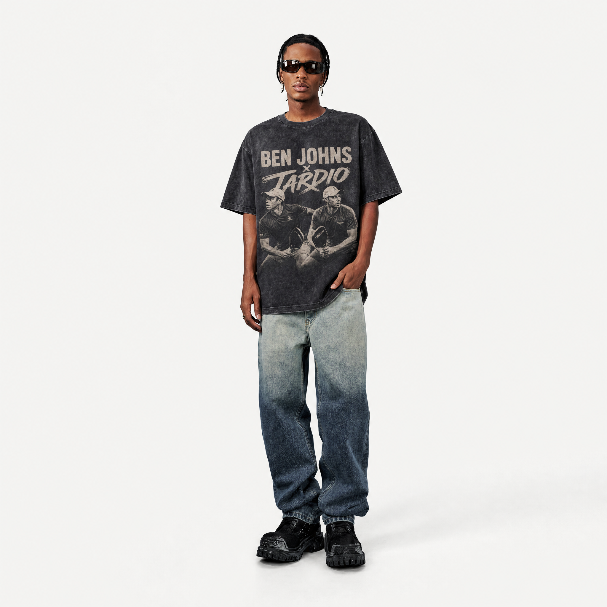 Lawless Row Ben Johns × Tardio Pickleball Legends Oversized Washed Tee