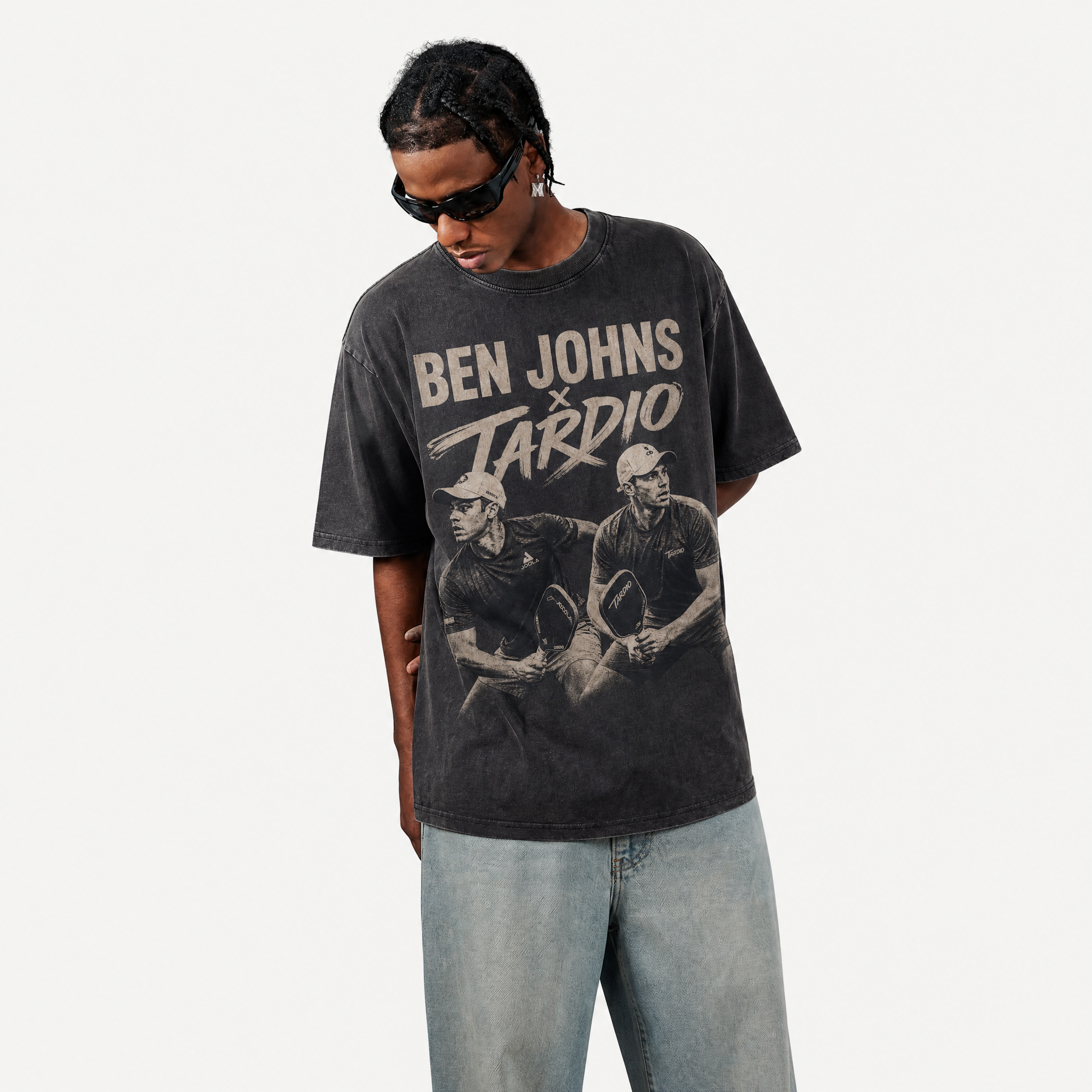 Lawless Row Ben Johns × Tardio Pickleball Legends Oversized Washed Tee