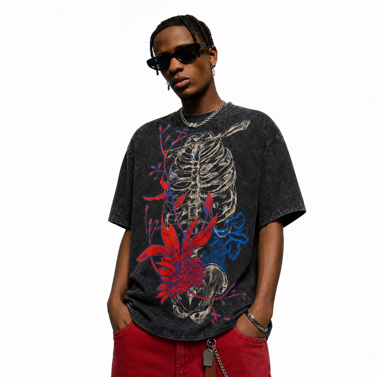 Lawless Row Bloom From Bones Tee | Vintage Washed Streetwear